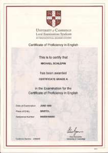 Сертификат по английскому языку CPE фото